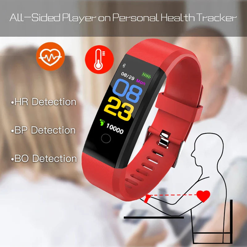 Smart Watch Heart Rate Blood Pressure Fitness Tracker Sport Unisex