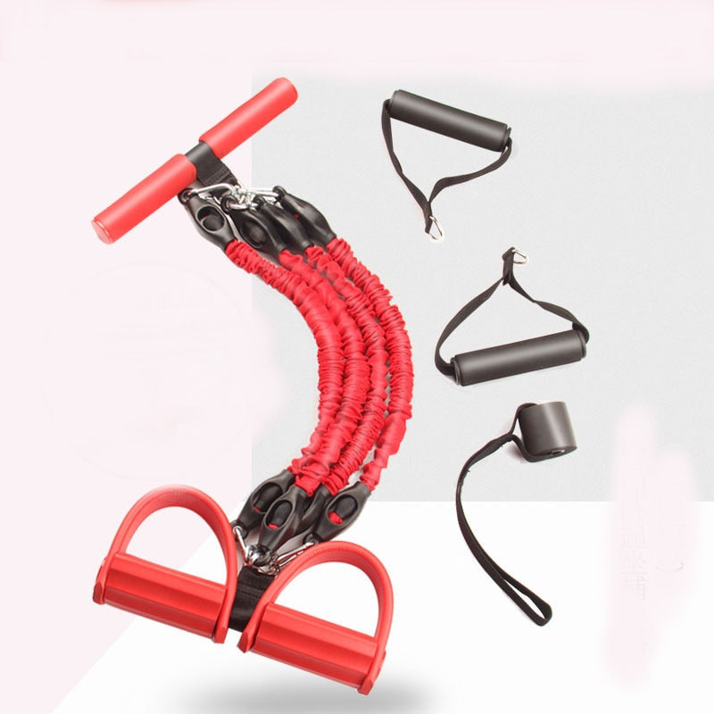 Multifunction Fitness Pedal Exerciser Resistance Bands Sit Up Training Kit