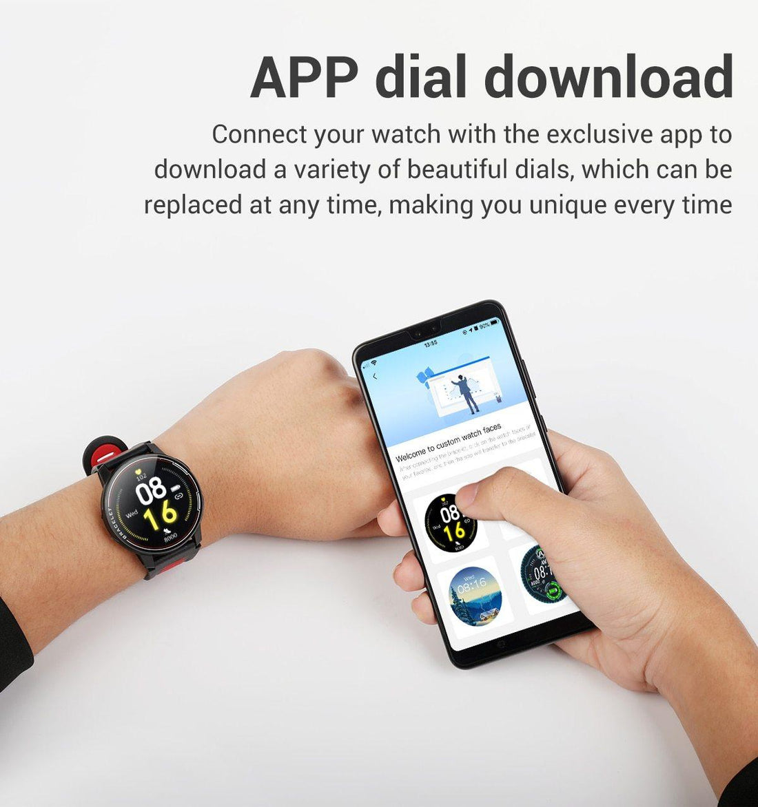 Professional Smart Watch IP68 Waterproof Fitness Tracker Heart Rate Monitor