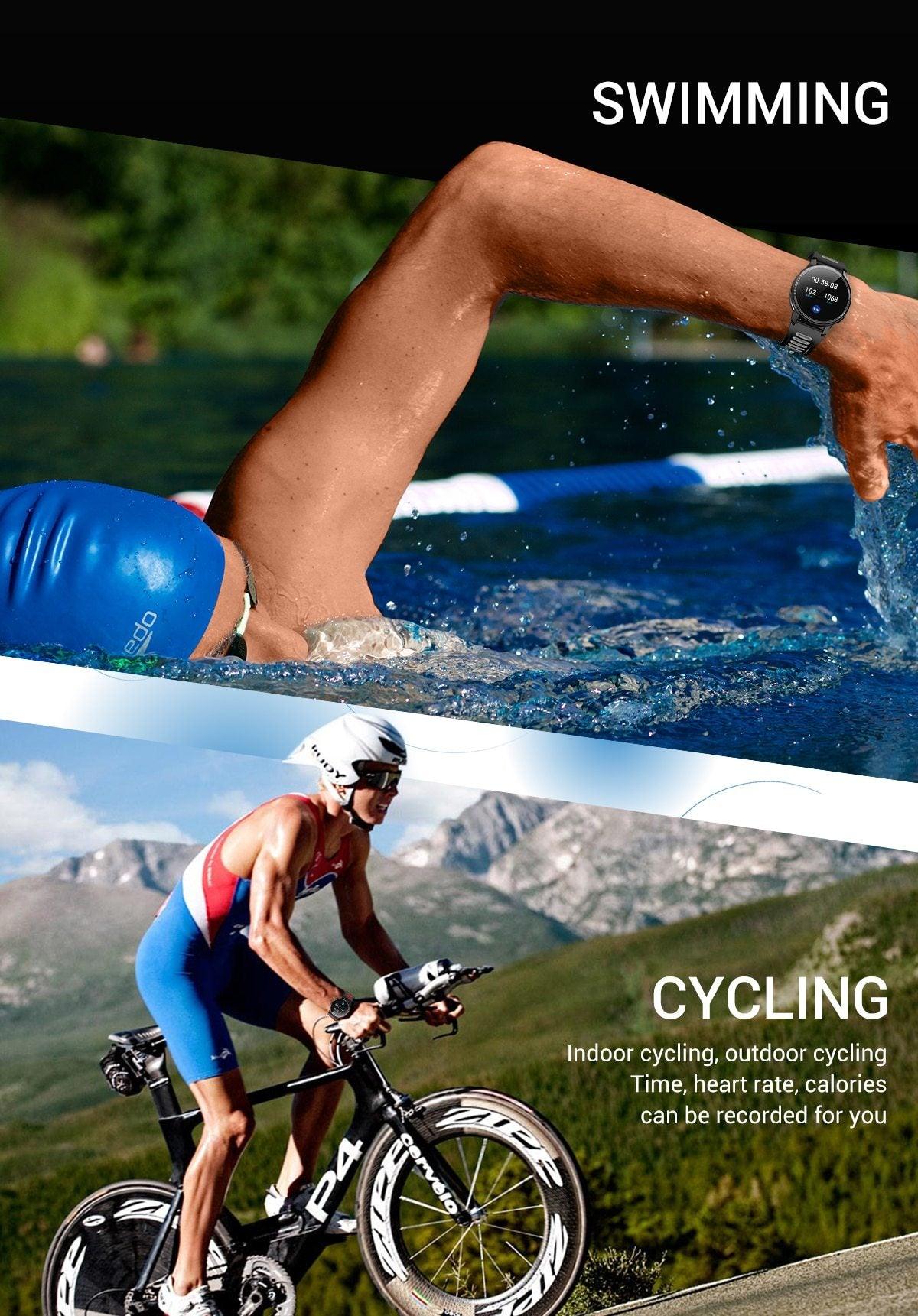Professional Smart Watch IP68 Waterproof Fitness Tracker Heart Rate Monitor
