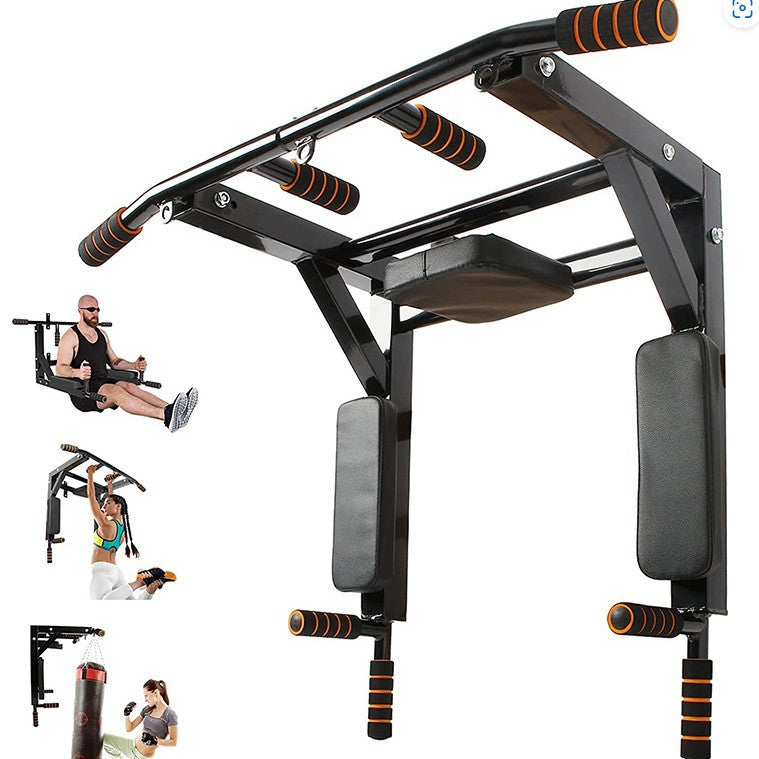 Wall Mounted Sandbag Rack Pull Up Bars Fitness Training Equipment