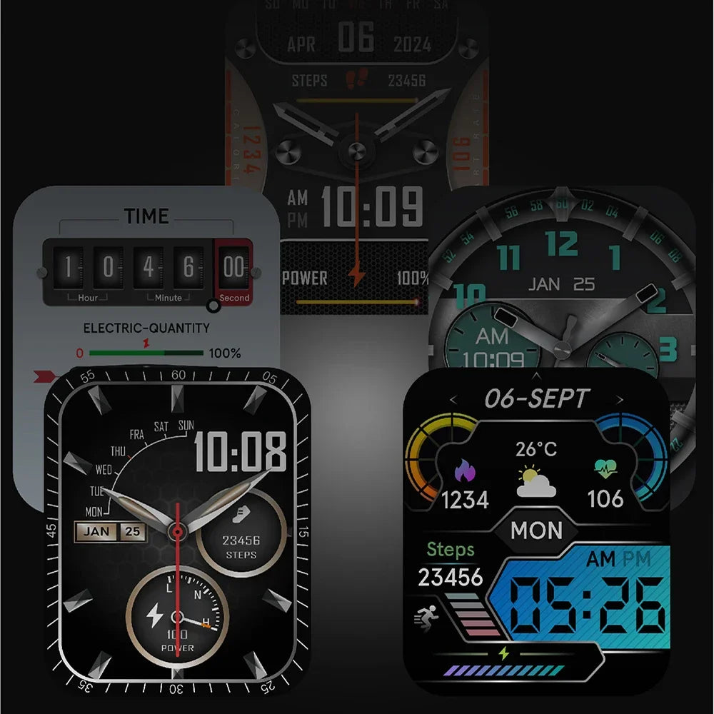 Electronic Smart Watch BT Call Heart Rate Fitness Tracker Waterproof