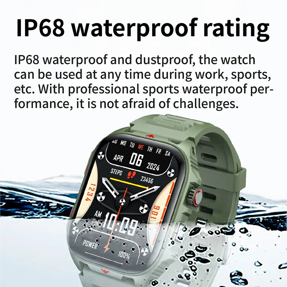 Electronic Smart Watch BT Call Heart Rate Fitness Tracker Waterproof