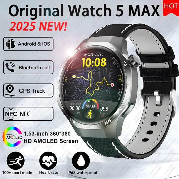 Watch 5 MAX Smart Watch AMOLED GPS NFC Bluetooth Call