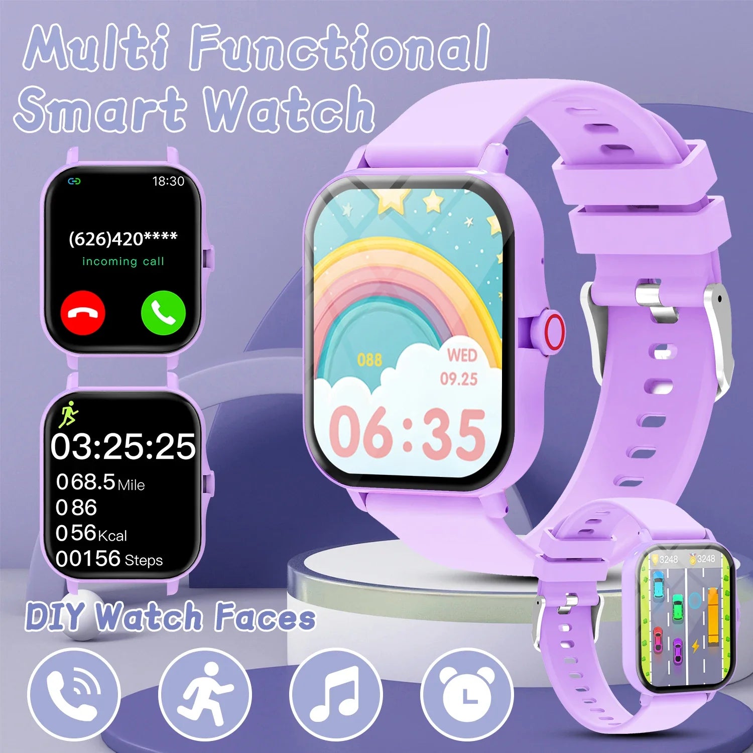 2026 Smartwatch 1.83 Inch Bluetooth Call Fitness Tracker Kids Adults