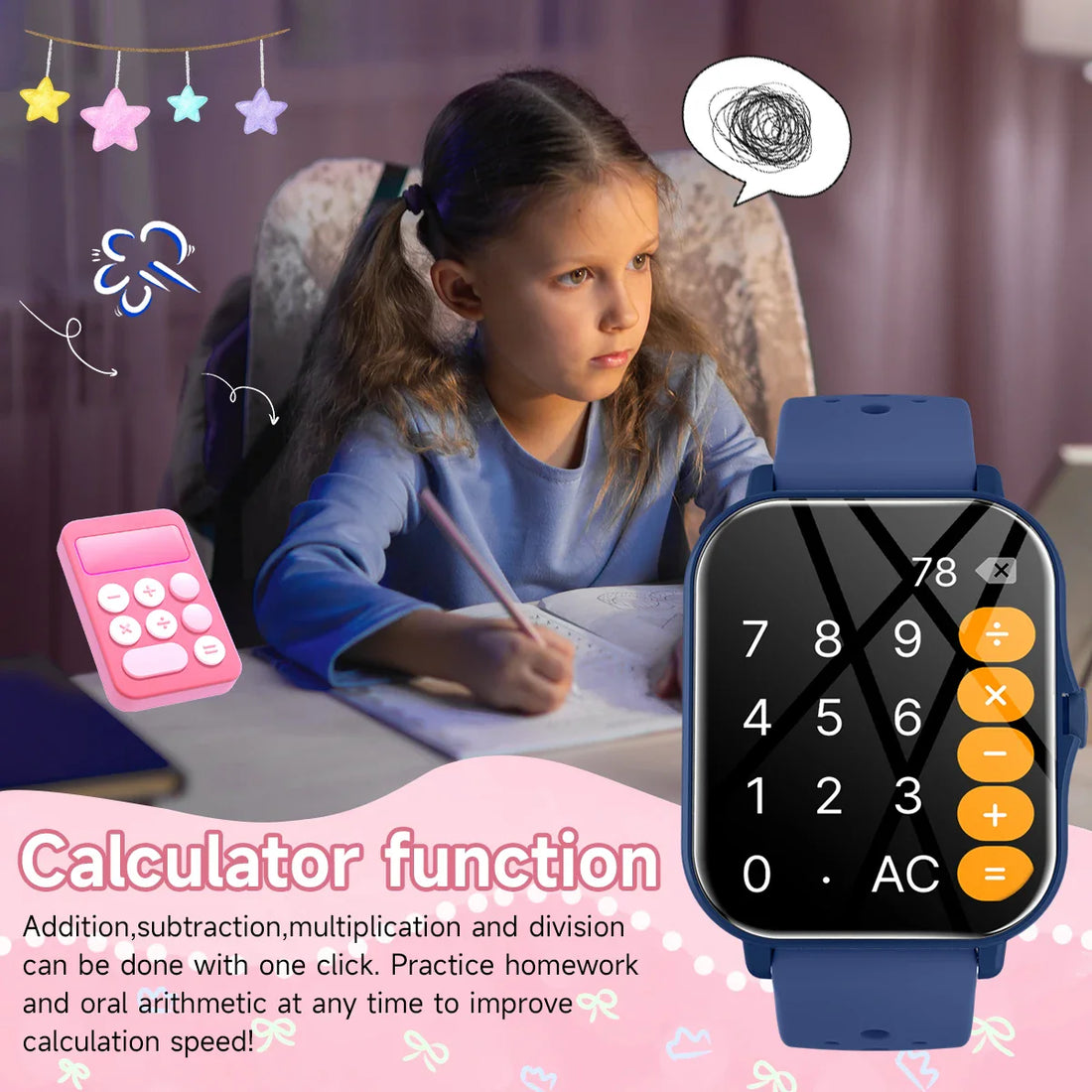 2026 Smartwatch 1.83 Inch Bluetooth Call Fitness Tracker Kids Adults