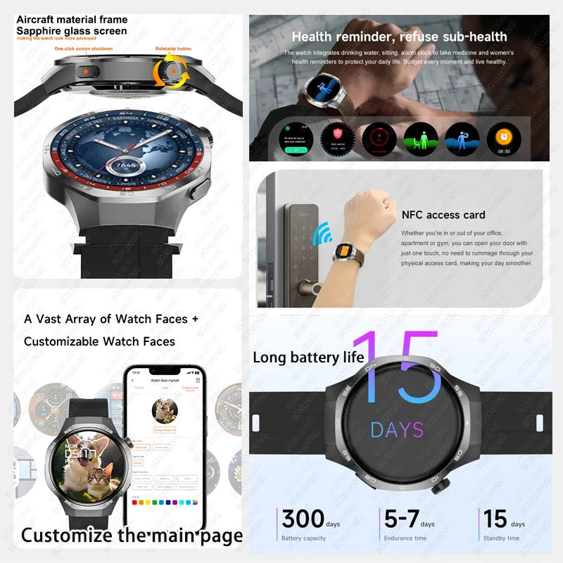 Watch 5 MAX Smart Watch AMOLED GPS NFC Bluetooth Call