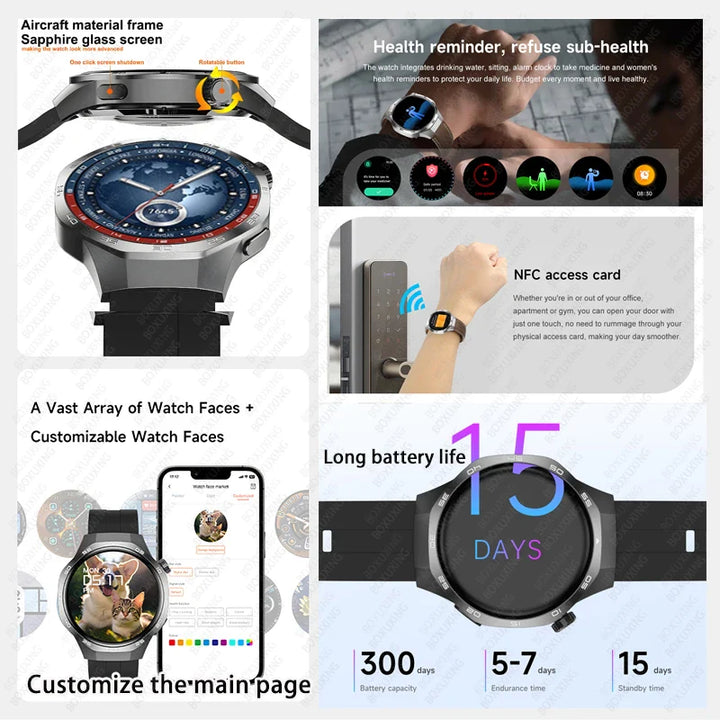 Watch 5 MAX Smart Watch AMOLED GPS NFC Bluetooth Call
