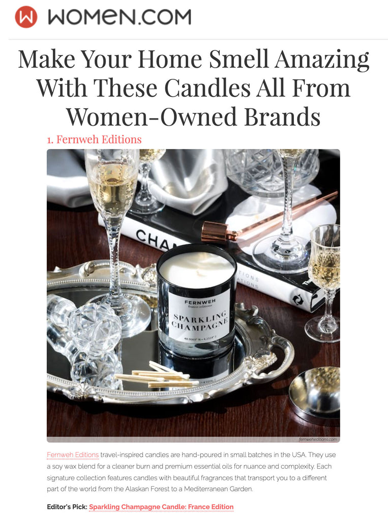 Sparkling Champagne Scented Soy Candle Aromatherapy Home Fragrance