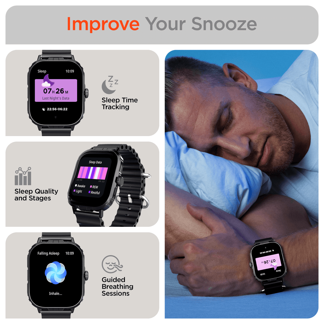 FIT X2 Smartwatch Fitness Tracker Heart Rate Sport Watch