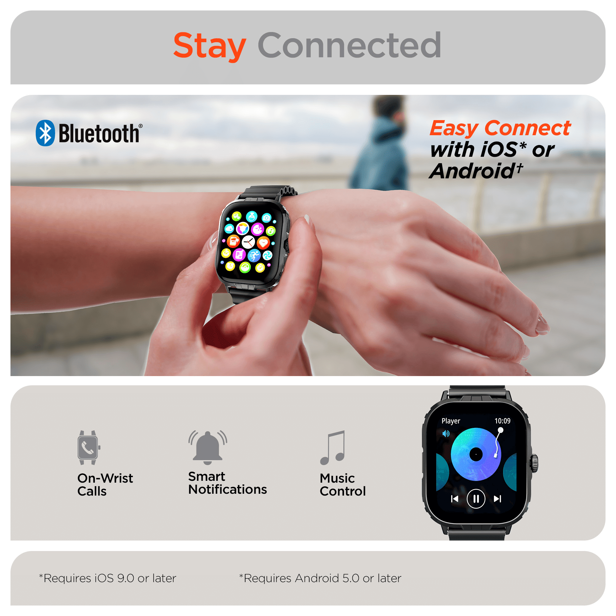 FIT X2 Smartwatch Fitness Tracker Heart Rate Sport Watch