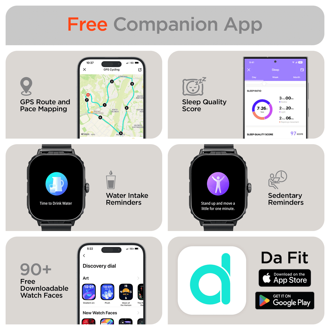 FIT X2 Smartwatch Fitness Tracker Heart Rate Sport Watch