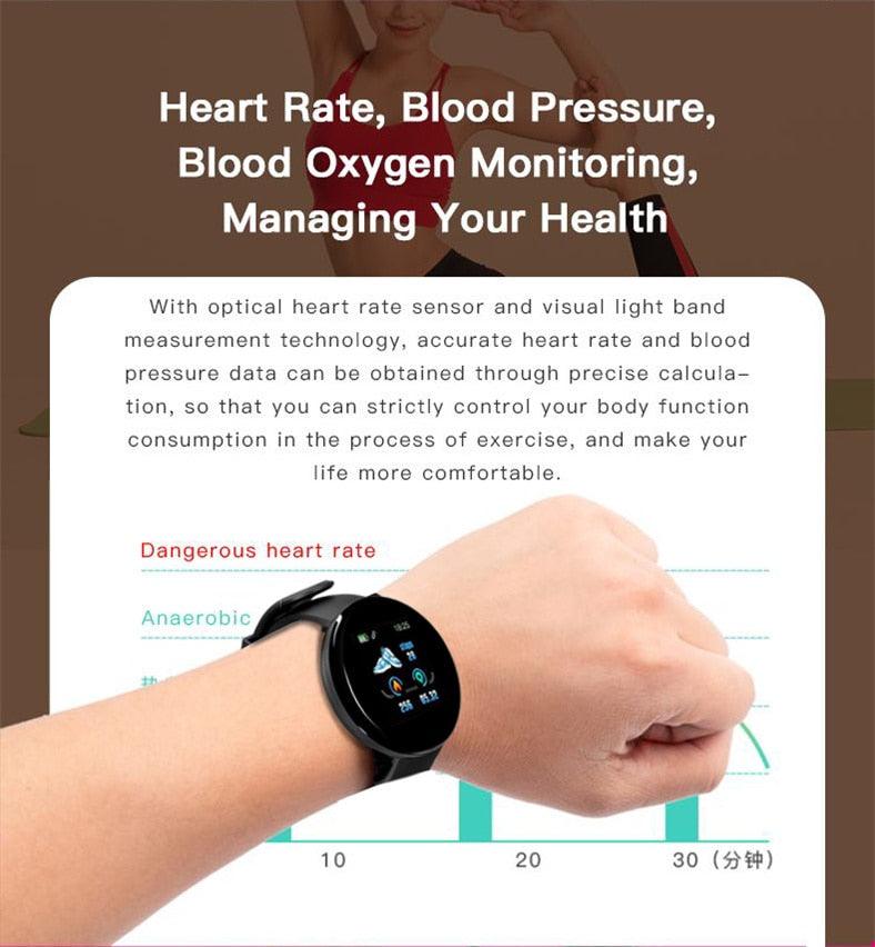 Smart Watch Heart Rate Fitness Tracker Waterproof Touch Screen Sport