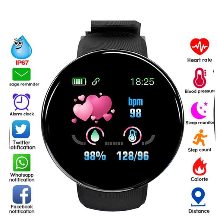 Smart Watch Heart Rate Fitness Tracker Waterproof Touch Screen Sport
