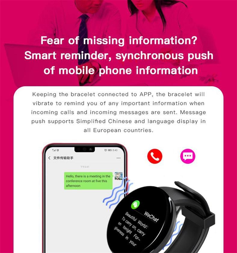 Smart Watch Heart Rate Fitness Tracker Waterproof Touch Screen Sport